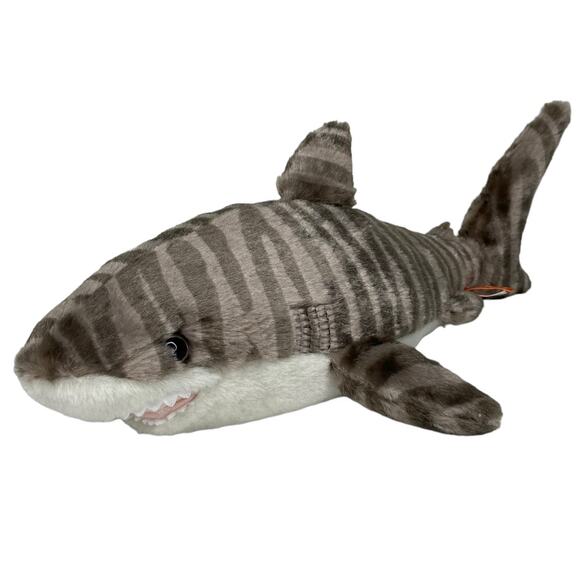 Wild Republic Cuddlekins Tiger Shark Stuffed Animal Plush 14" - Picture 1 of 6